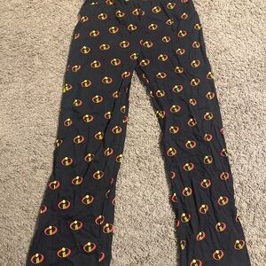 Disney Incredibles Themed Black Pajama Bottoms